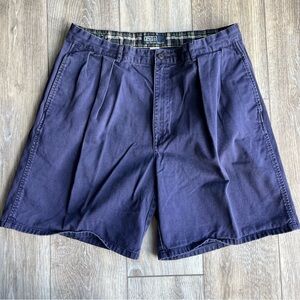 Polo Ralph Lauren The Classic Golf Shorts Navy Blue Size 36 Pleated Mens Vintage